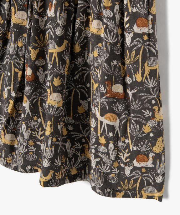 Robe bébé fille imprimée avec smocks et volants vue2 - GEMO(BEBE DEBT) - GEMO