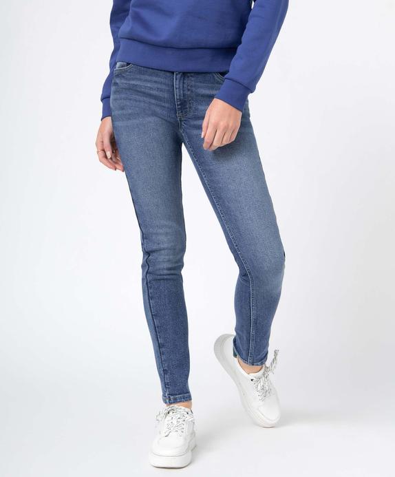 Jean femme coupe Slim coloris délavé vue2 - GEMO 4G FEMME - GEMO