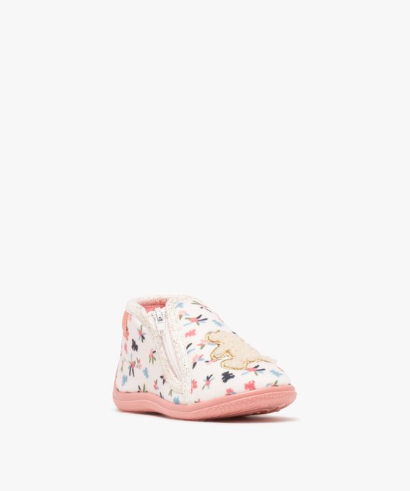 Chaussons bottillons à motifs fleuris bébé fille - LuluCastagnette. vue2 - LULU CASTAGNETT - GEMO