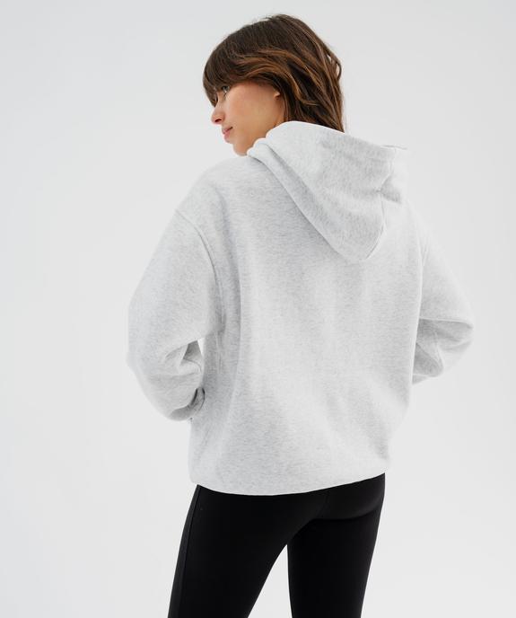 Sweat à capuche en molleton uni femme vue5 - GEMO 4G FEMME - GEMO