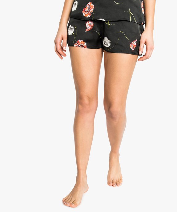 Short satiné motifs floraux vue1 - GEMO(HOMWR FEM) - GEMO