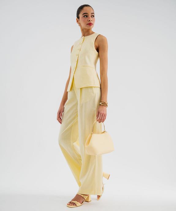 Veste sans manches en lin et viscose femme vue4 - GEMO(FEMME PAP) - GEMO