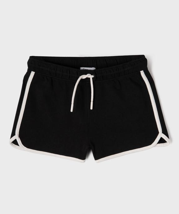 Short en maille French Terry avec taille ajustable fille vue2 - GEMO 4G FILLE - GEMO
