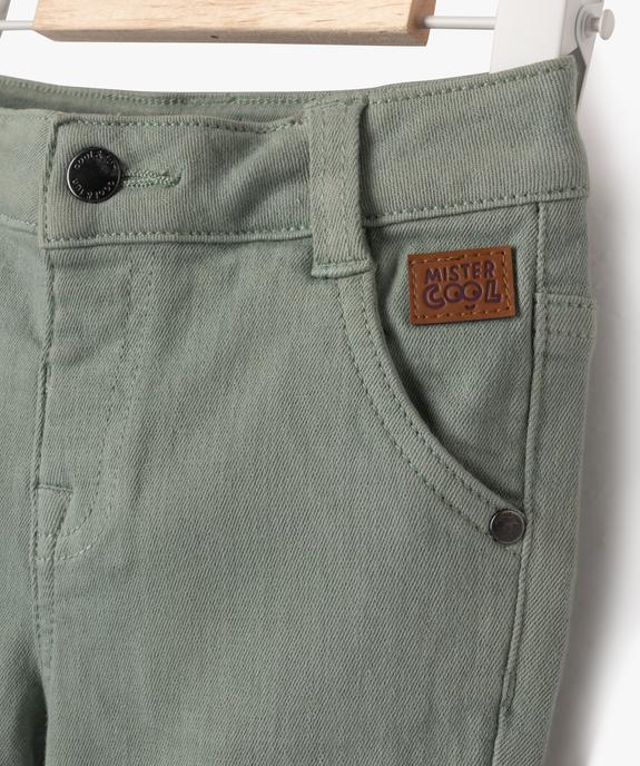 Short slim uni en toile extensible bébé garçon vue2 - GEMO(BEBE DEBT) - GEMO