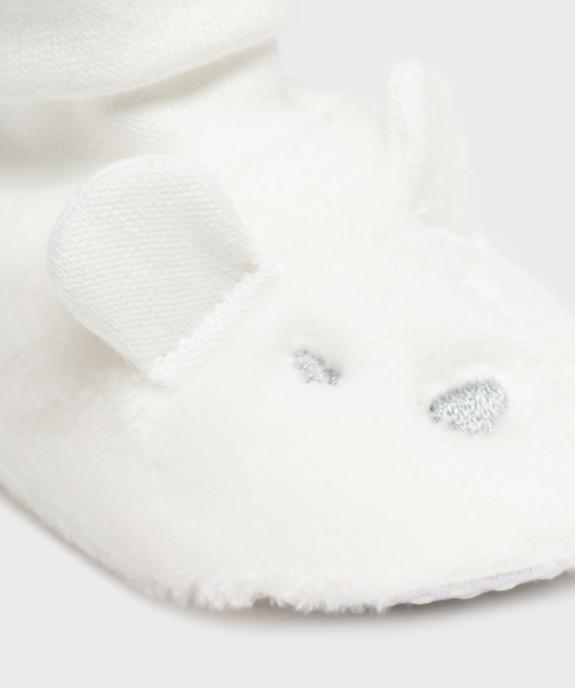 Chaussons de naissance avec détails en relief bébé fille vue6 - LITTLE LOVE - GEMO