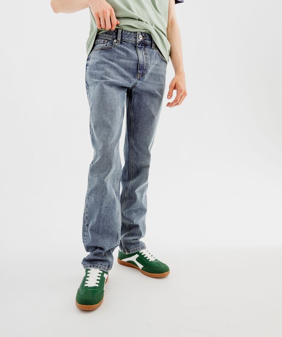 Jean coupe Regular coloris délavé homme vue4 - GEMO 4G HOMME - GEMO