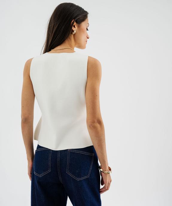 Débardeur boutonné en maille tricotée femme vue4 - GEMO(FEMME PAP) - GEMO