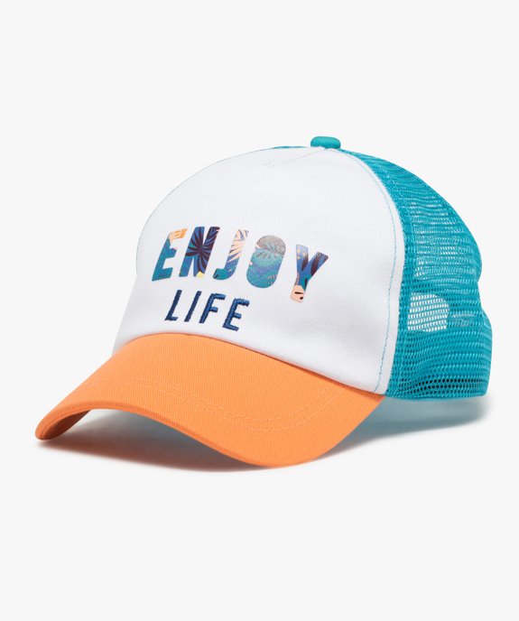Casquette en maille ajourée et inscription colorée garçon vue1 - GEMO (ENFANT) - GEMO
