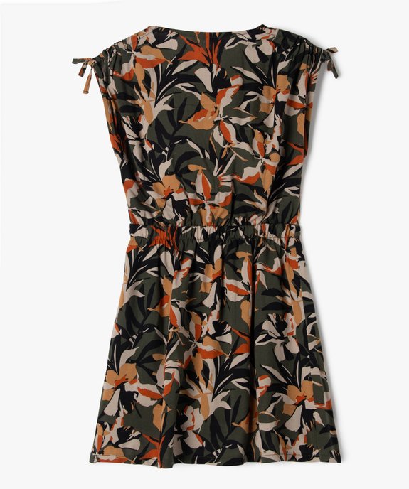 Robe en viscose à motif feuillage fille vue3 - GEMO (ENFANT) - GEMO