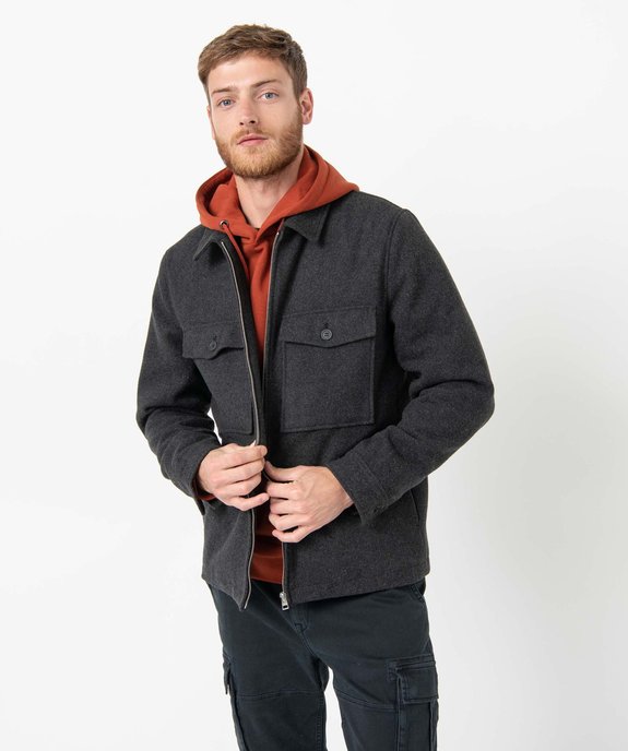 Sur-chemise homme avec fermeture zippée vue1 - GEMO (HOMME) - GEMO