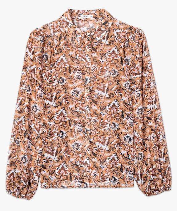 Chemise femme en voile à motif fleuri  vue4 - GEMO(FEMME PAP) - GEMO