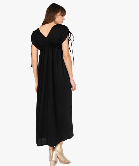 Robe de soirée femme avec manches froncées vue3 - GEMO(FEMME PAP) - GEMO