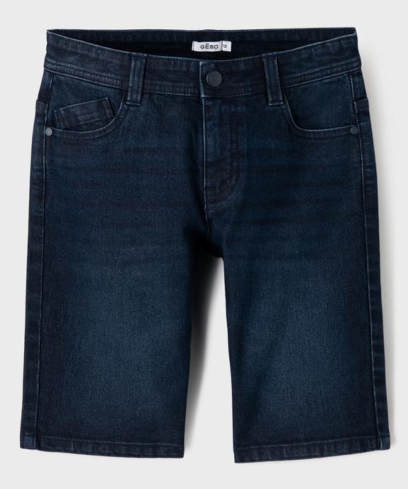 Bermuda en denim coupe slim garçon vue4 - GEMO (JUNIOR) - GEMO