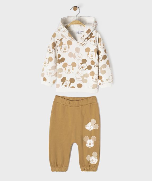 Ensemble 2 pièces à motifs Mickey bébé garçon : sweat à capuche et pantalon - Disney vue1 - MICKEY - GEMO