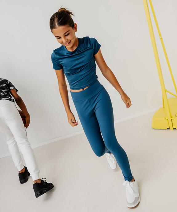 Legging de sport à taille haute et élastiquée fille vue1 - GEMO (JUNIOR) - GEMO