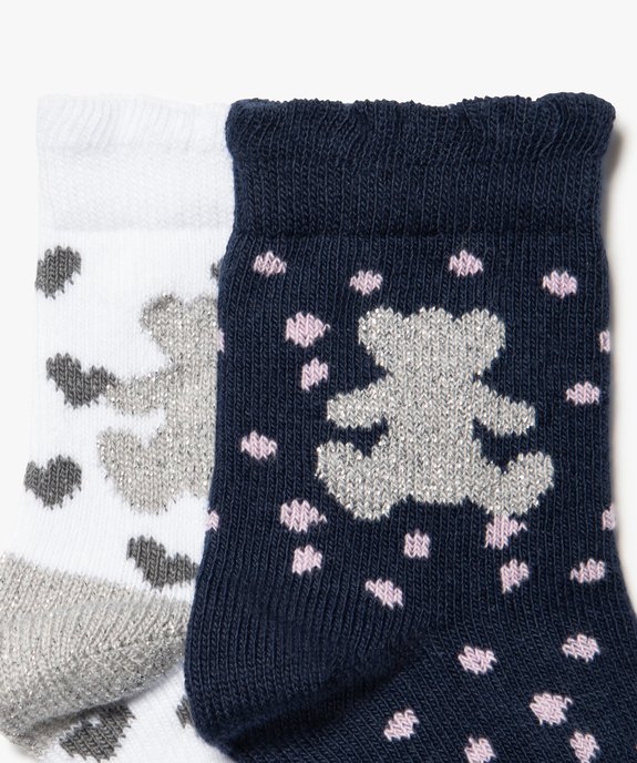 Socquettes bébé à motifs (lot de 2) – LuluCastagnette vue2 - LULUCASTAGNETTE - GEMO