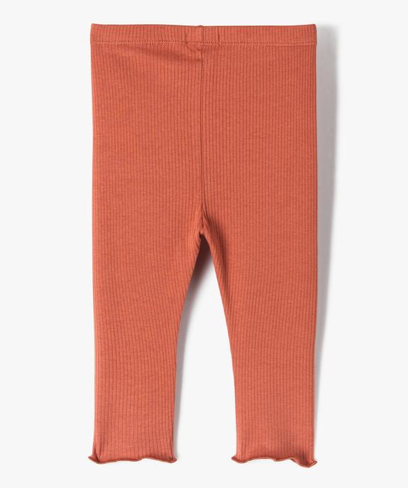 Legging en maille côtelée avec bas froncé bébé fille  vue3 - GEMO 4G BEBE - GEMO