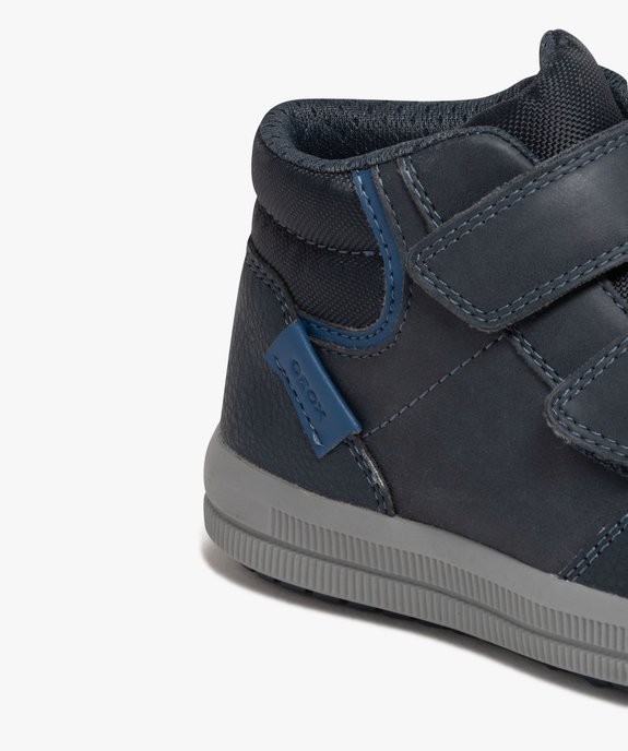 Baskets garçon mid-cut unies à double scratch - Geox vue6 - GEOX - GEMO