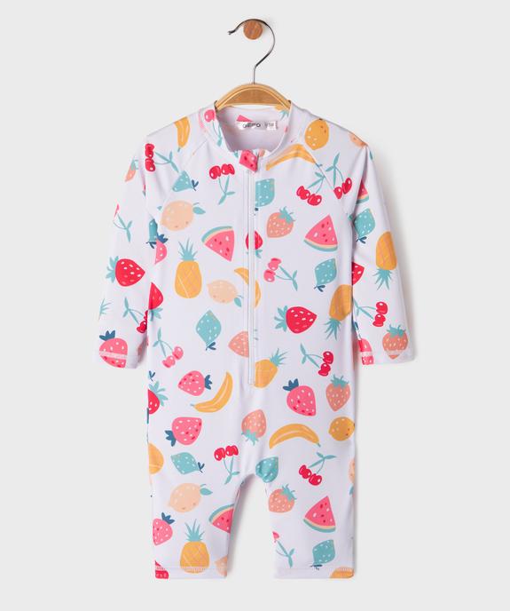 Maillot de bain combinaison à motifs fruits bébé fille vue1 - GEMO(BEBE DEBT) - GEMO