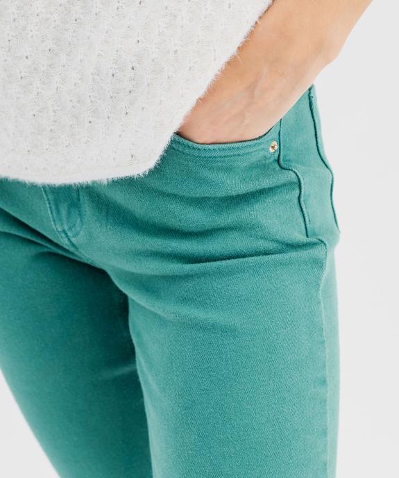 Jean slim coloré taille normale femme vue2 - GEMO 4G FEMME - GEMO