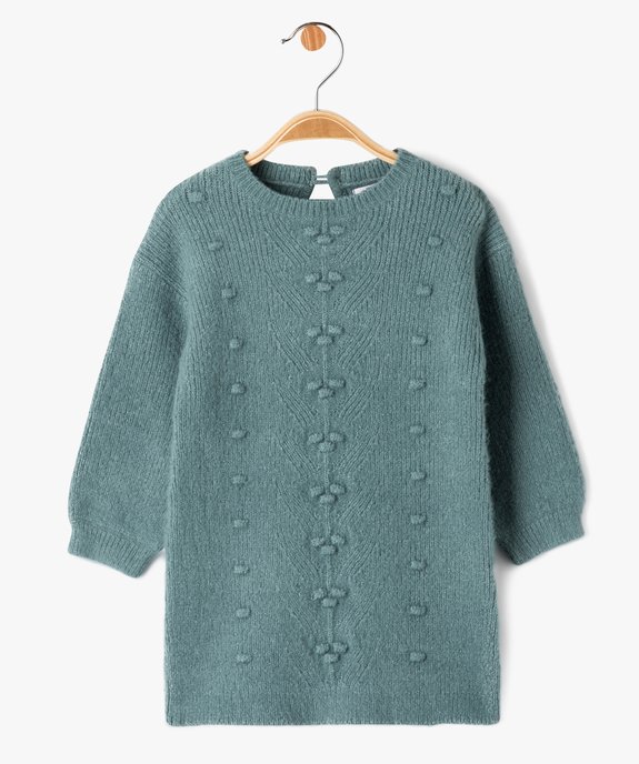 Robe pull en maille douce à relief bébé fille vue1 - GEMO(BEBE DEBT) - GEMO