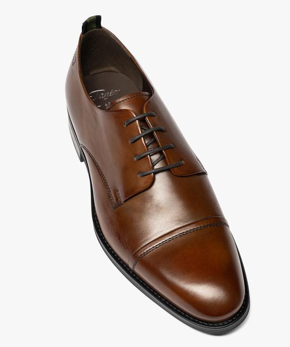 Derby dessus cuir à bout droit homme - Tanéo vue5 - TANEO - GEMO