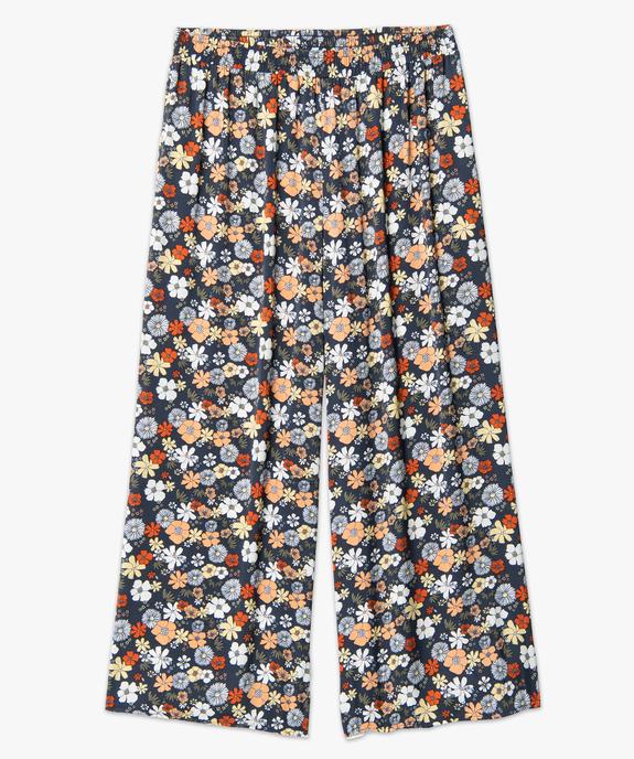Pantacourt femme grande taille imprimé coupe large  vue4 - GEMO (G TAILLE) - GEMO