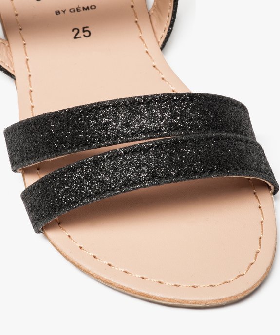 Sandales filles unies à brides fermeture boucle Dessus noir pailleté vue6 - GEMO (ENFANT) - GEMO