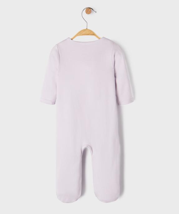 Pyjama dors bien en coton ouverture devant bébé vue3 - GEMO 4G BEBE - GEMO
