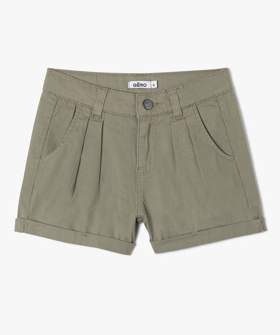 Short large en toile de coton fille vue1 - GEMO 4G FILLE - GEMO