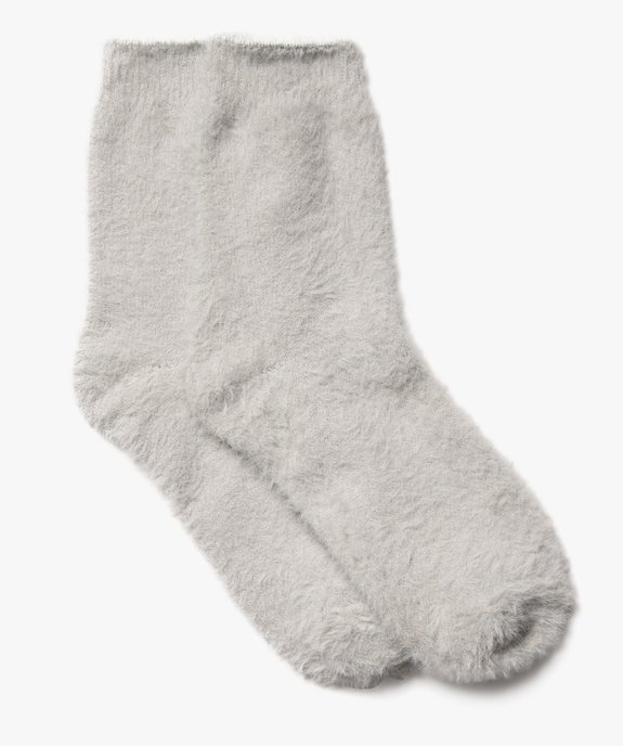 Chaussettes épaisses en maille duveteuse femme vue1 - GEMO(HOMWR FEM) - GEMO