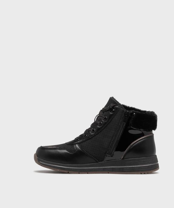 Boots confort avec talon compensé et doublure chaude femme vue3 - HOBIZ - GEMO