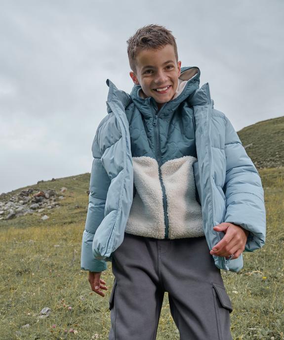 Blouson matelassé à capuche doublé polaire garçon vue1 - GEMO 4G GARCON - GEMO