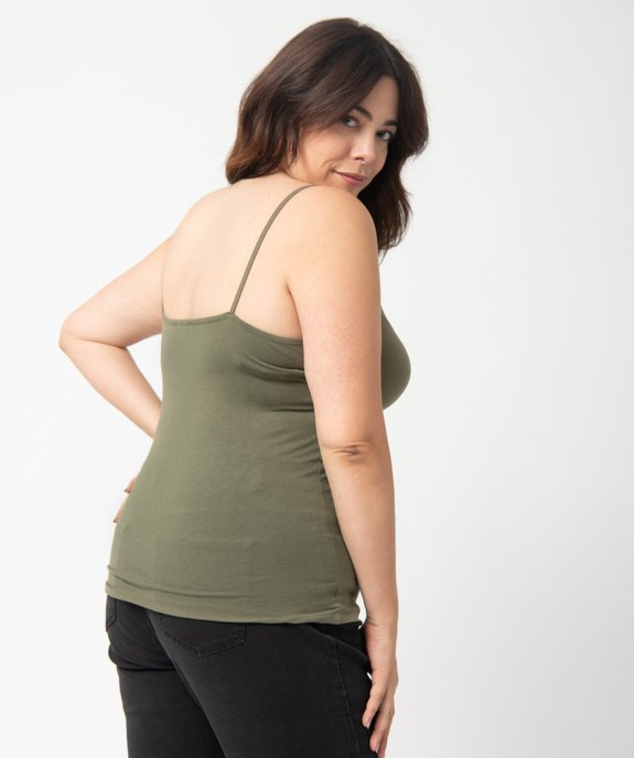 Débardeur femme grande taille uni à fines bretelles  vue3 - GEMO 4G GT - GEMO