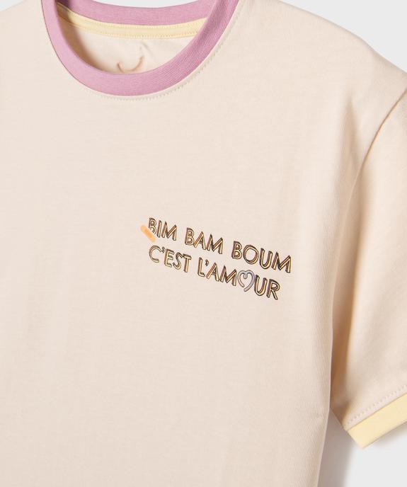 Tee-shirt manches courtes imprimé mixte enfant - Gémo X Maëva vue3 - GEMO 4G GARCON - GEMO