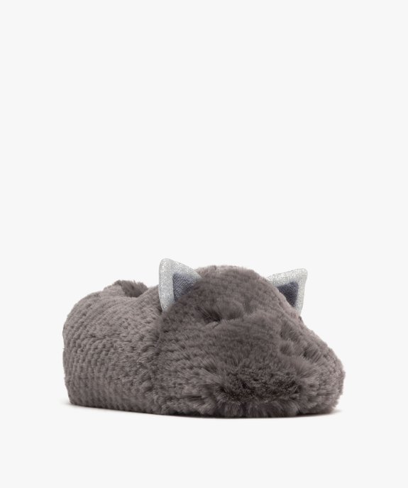 Chaussons fille en volume avec oreilles de chat pailletées vue1 - GEMO (ENFANT) - GEMO
