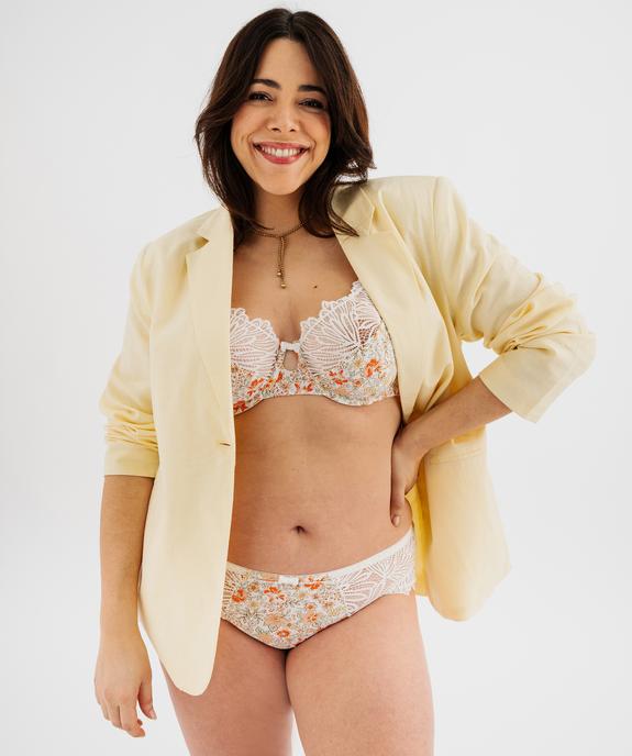 Culotte en microfibre et dentelle femme grande taille vue4 - GEMO(HOMWR FEM) - GEMO