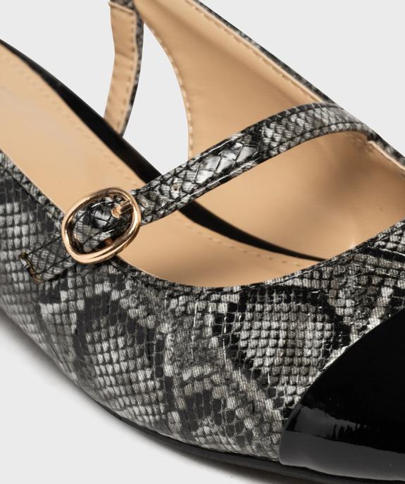 Ballerines slingbacks à bout verni et bride cheville femme vue6 - FOLLOW ME - GEMO