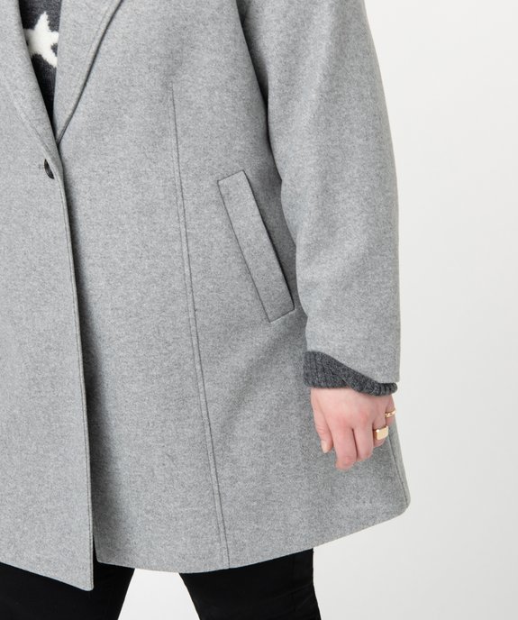 Manteau femme grande taille avec grand col vue2 - GEMO (G TAILLE) - GEMO