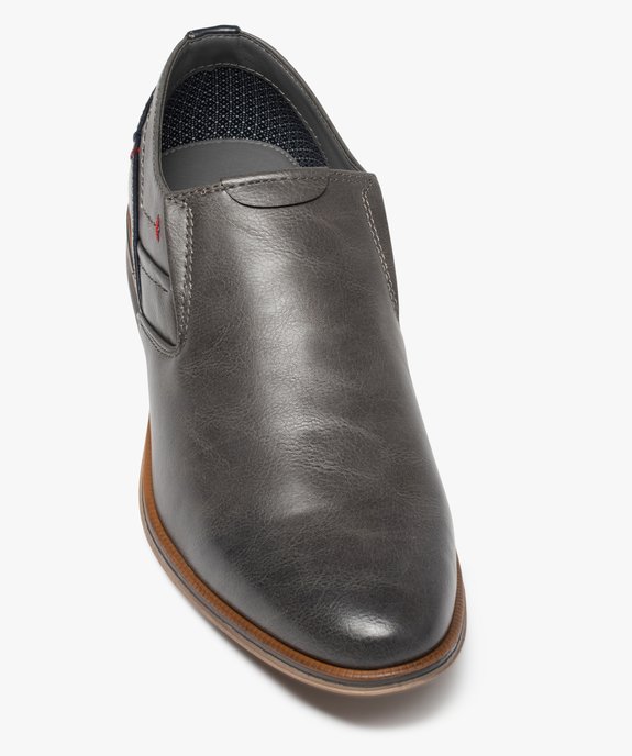 Derbies homme sans lacets à détails contrastants vue5 - GEMO(URBAIN) - GEMO