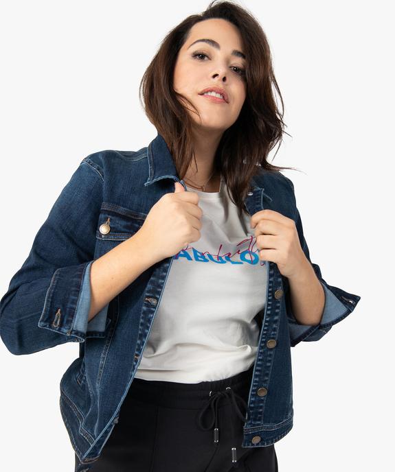 Veste femme grande taille en jean stretch vue1 - GEMO (G TAILLE) - GEMO