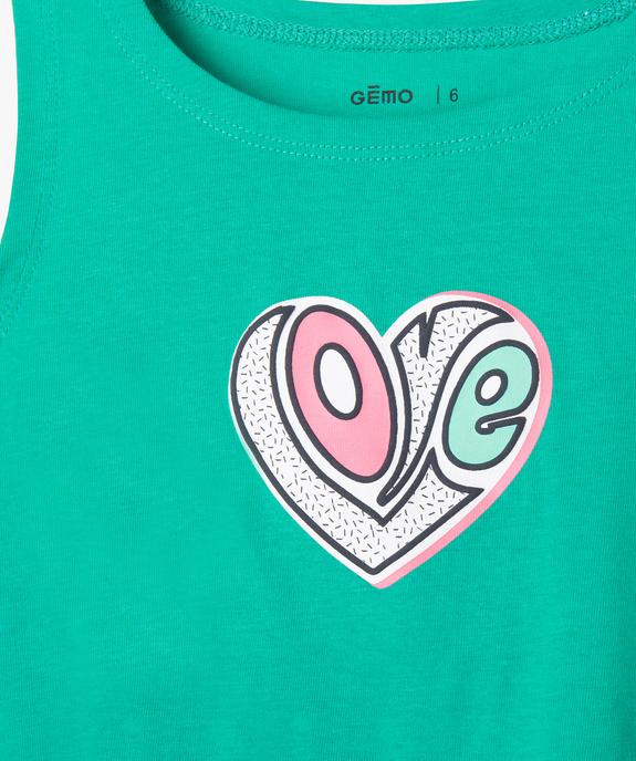 Débardeur imprimé noué à la taille fille vue2 - GEMO (ENFANT) - GEMO