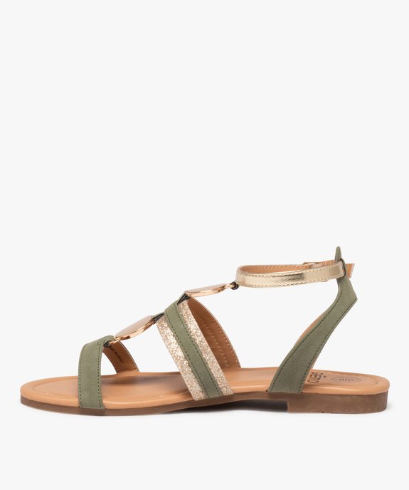 Sandales femme casual à brides fantaisie et ronds métallisés vue4 - VALENTINA BALDA - GEMO