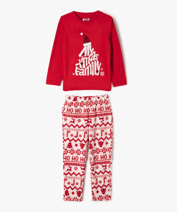 Pyjama de Noël en polaire imprimée à pompons enfant vue1 - GEMO (ENFANT) - GEMO