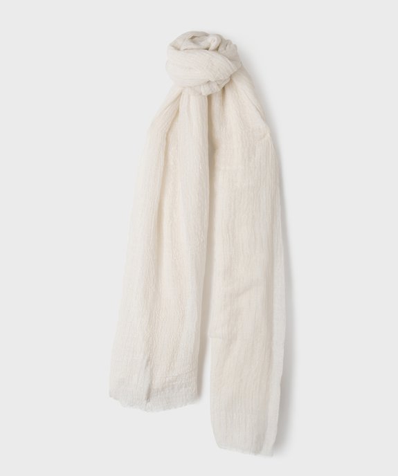 Foulard en maille gaufrée et pailletée femme vue1 - GEMO 4G FEMME - GEMO