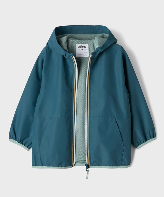 Blouson imperméable léger à capuche garçon vue3 - GEMO (ENFANT) - GEMO