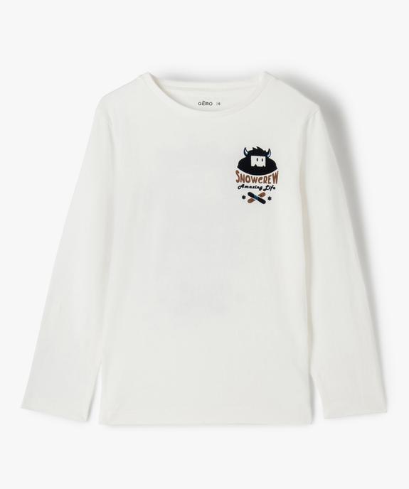 Tee-shirt garçon à manches longues et imprimé dos vue2 - GEMO (ENFANT) - GEMO