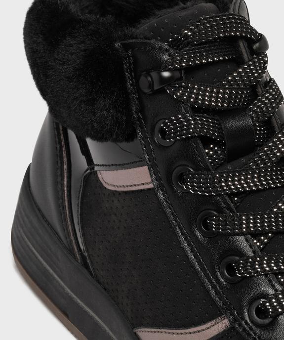 Baskets montantes fourrées à lacets et zips femme vue6 - VALENTINA BALDA - GEMO