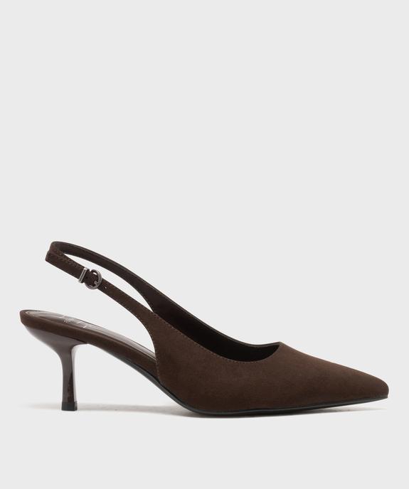 Escarpins slingback à bout pointu et kitten heels femme - Follow Me vue1 - FOLLOW ME - GEMO