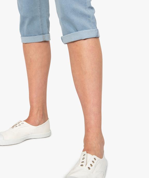 Pantacourt femme coupe slim stretch 5 poches vue2 - GEMO (JEAN) - GEMO